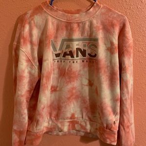 Pink tye dye vans Crewneck